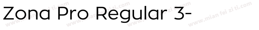 Zona Pro Regular 3字体转换